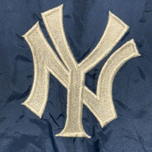 Vtg 90s New York Yankees MLB Starter Full Zip Windbreaker Light Jacket Men L EUC - Picture 4 of 12